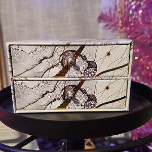 Marble Design Storage Box with Drawers